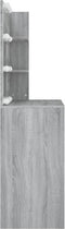 vidaXL - Kaptafel - met - LED-verlichting - 74,5x40x141 - cm - grijs - sonoma - eiken