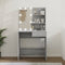 vidaXL - Kaptafel - met - LED-verlichting - 74,5x40x141 - cm - grijs - sonoma - eiken