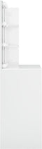 vidaXL - Kaptafel - met - LED-verlichting - 74,5x40x141 - cm - hoogglans - wit