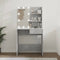 vidaXL - Kaptafel - met - LED-verlichting - 74,5x40x141 - cm - betongrijs