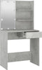 vidaXL - Kaptafel - met - LED-verlichting - 74,5x40x141 - cm - betongrijs