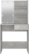 vidaXL - Kaptafel - met - LED-verlichting - 74,5x40x141 - cm - betongrijs