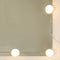 vidaXL - Kaptafel - met - LED-verlichting - 74,5x40x141 - cm - hoogglans - wit