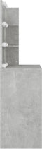 vidaXL - Kaptafel - met - LED-verlichting - 74,5x40x141 - cm - betongrijs