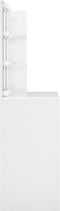 vidaXL - Kaptafel - met - LED-verlichting - 74,5x40x141 - cm - hoogglans - wit