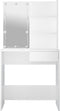 vidaXL - Kaptafel - met - LED-verlichting - 74,5x40x141 - cm - wit