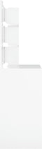 vidaXL - Kaptafel - met - LED-verlichting - 74,5x40x141 - cm - wit