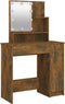 vidaXL - Kaptafel - met - LED-verlichting - 86,5x35x136 - cm - gerookt - eikenkleur