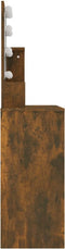 vidaXL - Kaptafel - met - LED-verlichting - 86,5x35x136 - cm - gerookt - eikenkleur