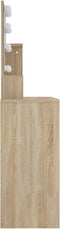 vidaXL - Kaptafel - met - LED-verlichting - 86,5x35x136 - cm - sonoma - eikenkleurig
