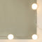 vidaXL - Kaptafel - met - LED-verlichting - 86,5x35x136 - cm - hoogglans - wit