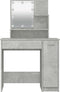 vidaXL - Kaptafel - met - LED-verlichting - 86,5x35x136 - cm - betongrijs