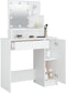 vidaXL - Kaptafel - met - LED-verlichting - 86,5x35x136 - cm - wit