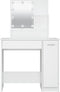 vidaXL - Kaptafel - met - LED-verlichting - 86,5x35x136 - cm - wit