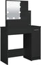 vidaXL - Kaptafel - met - LED-verlichting - 86,5x35x136 - cm - zwart