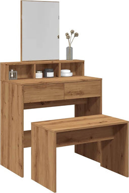 vidaXL - Kaptafelkruk - 70x35x45 - cm - bewerkt - hout - artisanaal - eikenkleur