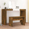 vidaXL - Kaptafelkruk - 70x35x45 - cm - bewerkt - hout - gerookt - eikenkleurig