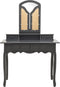vidaXL - Kaptafelset - met - kruk - 100x40x146 - cm - paulowniahout - grijs