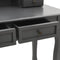 vidaXL - Kaptafelset - met - kruk - 100x40x146 - cm - paulowniahout - grijs