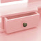 vidaXL - Kaptafelset - met - kruk - 100x40x146 - cm - paulowniahout - roze