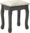 vidaXL - Kaptafelset - met - kruk - 100x40x146 - cm - paulowniahout - grijs