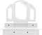 vidaXL - Kaptafelset - met - kruk - 100x40x146 - cm - paulowniahout - wit