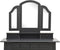 vidaXL - Kaptafelset - met - kruk - 100x40x146 - cm - paulowniahout - grijs