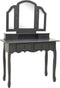 vidaXL - Kaptafelset - met - kruk - 100x40x146 - cm - paulowniahout - grijs