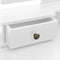 vidaXL - Kaptafelset - met - kruk - 100x40x146 - cm - paulowniahout - wit