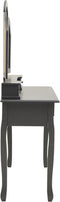 vidaXL - Kaptafelset - met - kruk - 100x40x146 - cm - paulowniahout - grijs