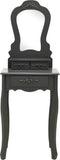 vidaXL - Kaptafelset - met - kruk - 50x59x136 - cm - paulowniahout - grijs
