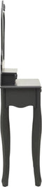 vidaXL - Kaptafelset - met - kruk - 50x59x136 - cm - paulowniahout - grijs