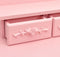 vidaXL - Kaptafelset - met - kruk - 50x59x136 - cm - paulowniahout - roze
