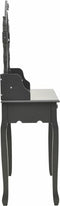 vidaXL - Kaptafelset - met - kruk - 75x69x140 - cm - paulowniahout - grijs