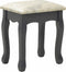 vidaXL - Kaptafelset - met - kruk - 75x69x140 - cm - paulowniahout - grijs