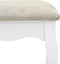 vidaXL - Kaptafelset - met - kruk - 80x69x141 - cm - paulowniahout - wit