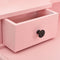 vidaXL - Kaptafelset - met - kruk - 80x69x141 - cm - paulowniahout - roze