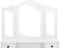 vidaXL - Kaptafelset - met - kruk - 80x69x141 - cm - paulowniahout - wit