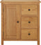 vidaXL - Kast - 70x35x75 - cm - massief - eikenhout