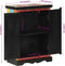 vidaXL - Kast - handgeschilderd - met - deuren - 53x30x75 - cm - massief - mangohout