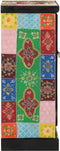 vidaXL - Kast - handgeschilderd - met - deuren - 53x30x75 - cm - massief - mangohout