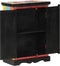 vidaXL - Kast - handgeschilderd - met - deuren - 53x30x75 - cm - massief - mangohout