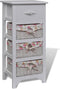 vidaXL - Kast - met - 1 - lade - en - 3 - manden - paulowniahout - wit