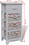 vidaXL - Kast - met - 1 - lade - en - 3 - manden - paulowniahout - wit
