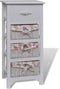 vidaXL - Kast - met - 1 - lade - en - 3 - manden - paulowniahout - wit