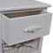 vidaXL - Kast - met - 1 - lade - en - 3 - manden - paulowniahout - wit