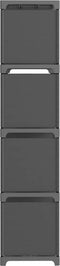 vidaXL - Kast - met - 12 - vakken - 103x30x141 - cm - stof - grijs