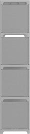 vidaXL - Kast - met - 12 - vakken - 103x30x141 - cm - stof - grijs