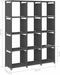 vidaXL - Kast - met - 12 - vakken - 103x30x141 - cm - stof - grijs