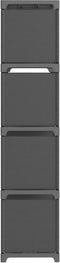 vidaXL - Kast - met - 12 - vakken - 103x30x141 - cm - stof - grijs